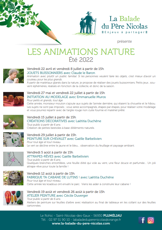 Programme animations artistiques